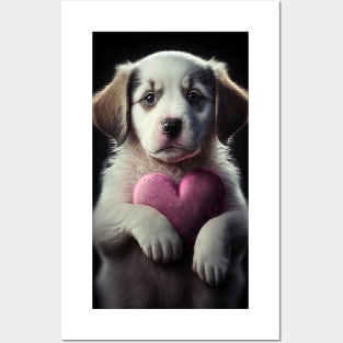 Valentine Puppy Posters and Art